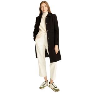 J.Crew Classic Lady Day Coat in Black Italian Doublecloth Wool Thinsulate 6P
